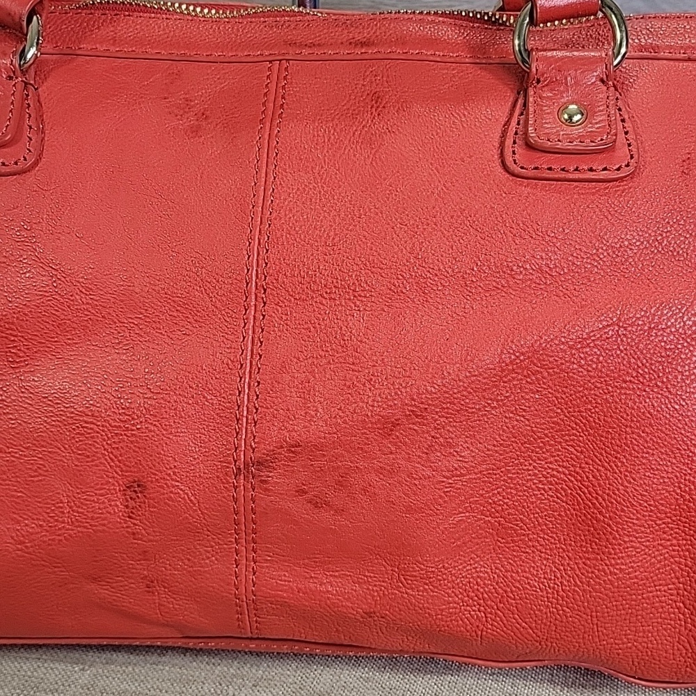 DKNY Red/Orange Leather Handbag - Picture 6 of 16